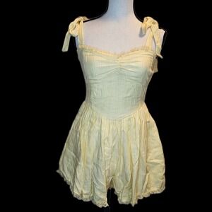 Show Me Your Mumu Small‎ Yellow Regal Romper NWT